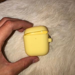 yellow airpods case